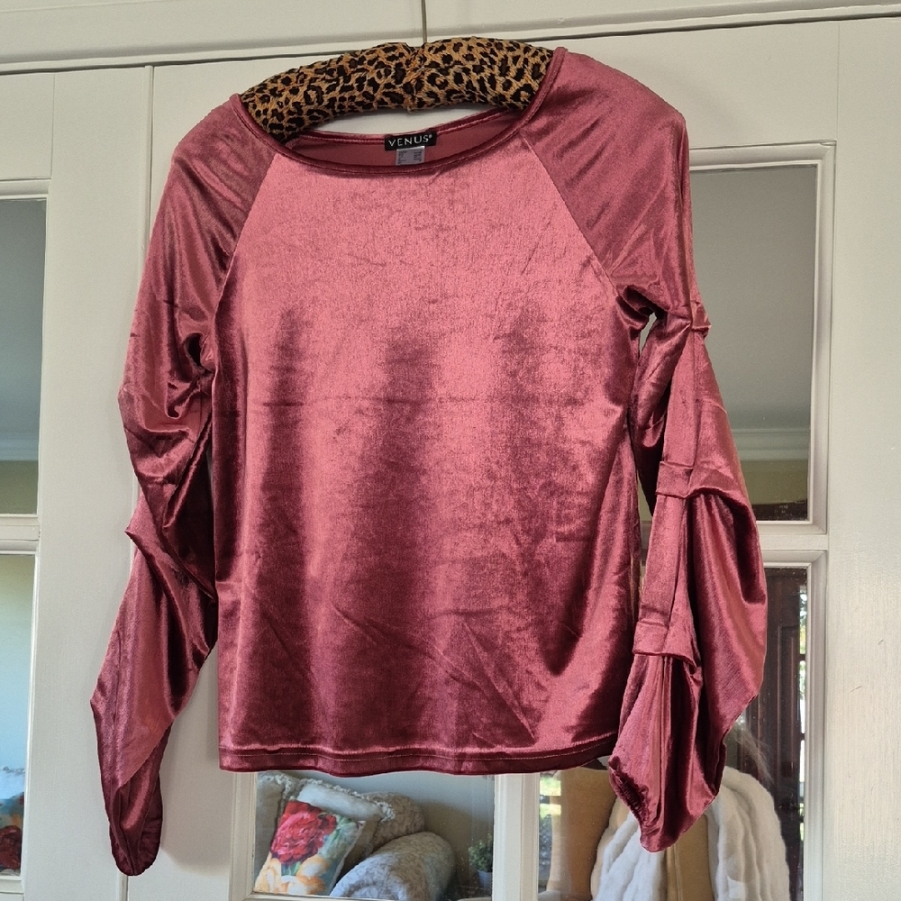Avenue Women’s Pink Velvet Top